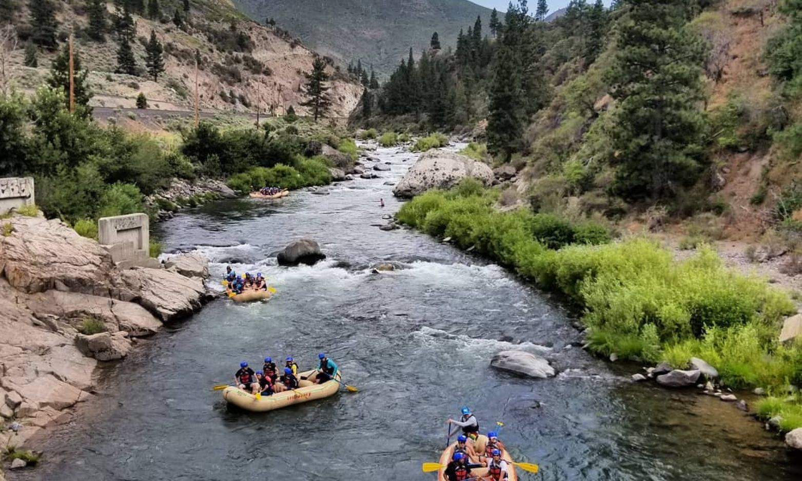 Tubing on the Truckee River 